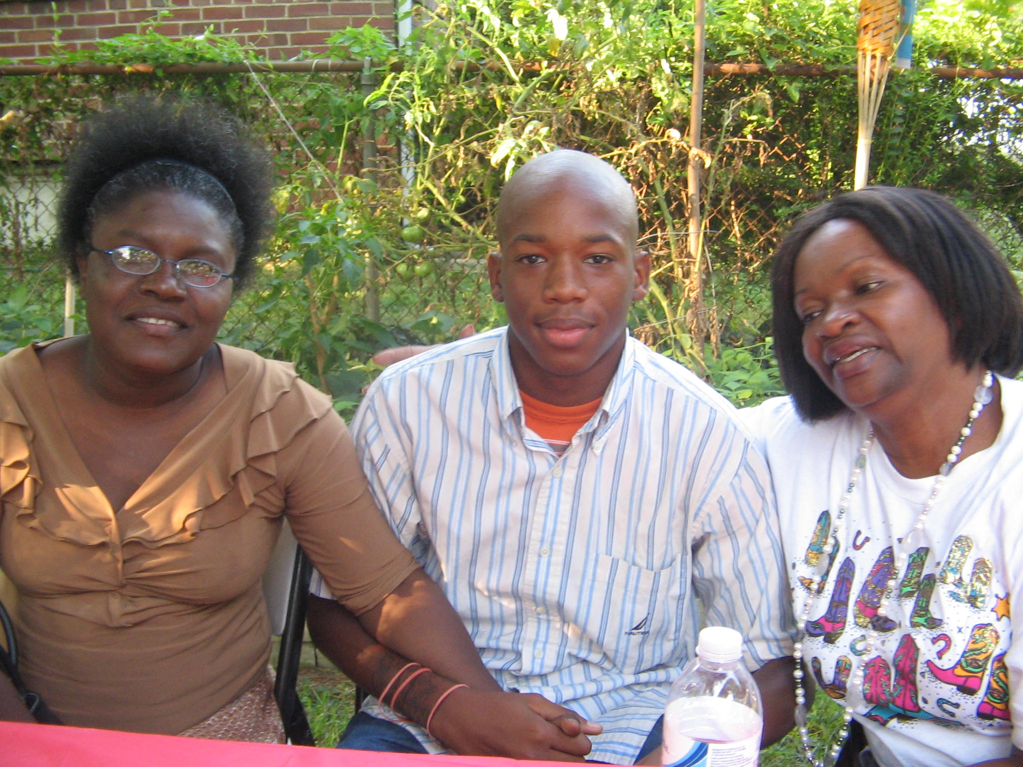 Outreach event with community volunteers and local families